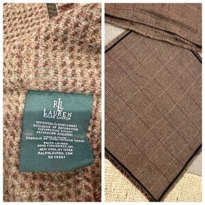 Pair RALPH LAUREN 100% Wool Euro pillow shams